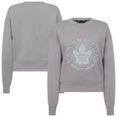 Toronto Maple Leafs Levelwear Women's Slate & Snow Sponge Tri-Blend Sweatshirt - Gray | US 203561097