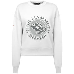 Utah Mammoth Levelwear Women's Slate & Snow Sponge Tri-Blend Sweatshirt - White | US 203561098