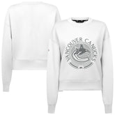 Vancouver Canucks Levelwear Women's Slate & Snow Sponge Tri-Blend Sweatshirt - White | US 203561100