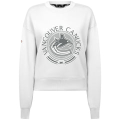 Vancouver Canucks Levelwear Women's Slate & Snow Sponge Tri-Blend Sweatshirt - White | US 203561100