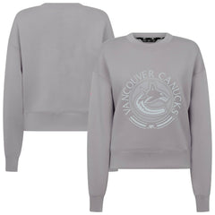 Vancouver Canucks Levelwear Women's Slate & Snow Sponge Tri-Blend Sweatshirt - Gray | US 203561101