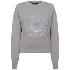 Vancouver Canucks Levelwear Women's Slate & Snow Sponge Tri-Blend Sweatshirt - Gray | US 203561101