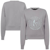 Vegas Golden Knights Levelwear Women's Slate & Snow Sponge Tri-Blend Sweatshirt - Gray | US 203561103