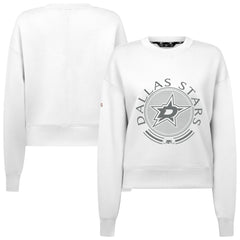 Dallas Stars Levelwear Women's Slate & Snow Sponge Tri-Blend Sweatshirt - White | US 203561112