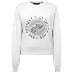 Detroit Red Wings Levelwear Women's Slate & Snow Sponge Tri-Blend Sweatshirt - White | US 203561114