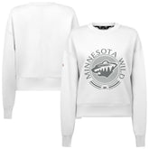 Minnesota Wild Levelwear Women's Slate & Snow Sponge Tri-Blend Sweatshirt - White | US 203561127