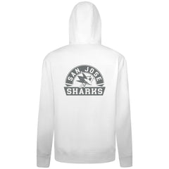 San Jose Sharks Levelwear Podium Chenille Logo Full-Zip Hoodie - White | US 203561152