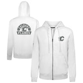 Calgary Flames Levelwear Podium Chenille Logo Full-Zip Hoodie - White | US 203561161