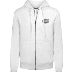 Montreal Canadiens Levelwear Podium Chenille Logo Full-Zip Hoodie - White | US 203561163