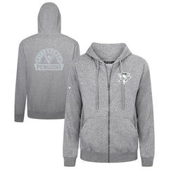 Pittsburgh Penguins Levelwear Podium Chenille Logo Full-Zip Hoodie - Gray | US 203561172