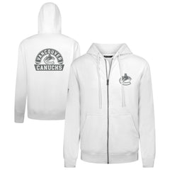 Vancouver Canucks Levelwear Podium Chenille Logo Full-Zip Hoodie - White | US 203561174
