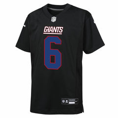 Jaxson Dart New York Giants Youth Fashion Game Jersey - Carbon Black Jerseys