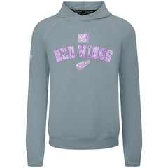 Detroit Red Wings Levelwear Hockey Fights Cancer Mandate Tri-Blend Hoodie - Gray | US 203563885