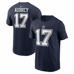 Brandon Aubrey Dallas Cowboys Name & Number T-Shirt - Navy T-shirts