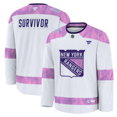New York Rangers Fanatics Hockey Fights Cancer Survivor Practice Jersey - White | US 203564959