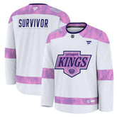 Los Angeles Kings Fanatics Hockey Fights Cancer Survivor Practice Jersey - White | US 203564965