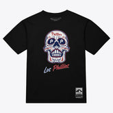 Philadelphia Phillies Mitchell & Ness Women's Sugar Skull Boxy T-Shirt - Black T-shirts