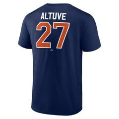 Jose Altuve Houston Astros Winning Streak Name & Number T-Shirt - Navy T-shirts