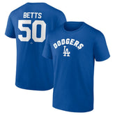 Mookie Betts Los Angeles Dodgers Winning Streak Name & Number T-Shirt - Royal T-shirts
