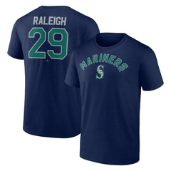 Cal Raleigh Seattle Mariners Winning Streak Name & Number T-Shirt - Navy T-shirts