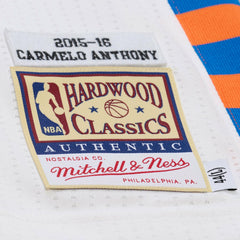 Carmelo Anthony New York Knicks 2015-16 Hardwood Classics Authentic Jersey White - Mitchell & Ness
