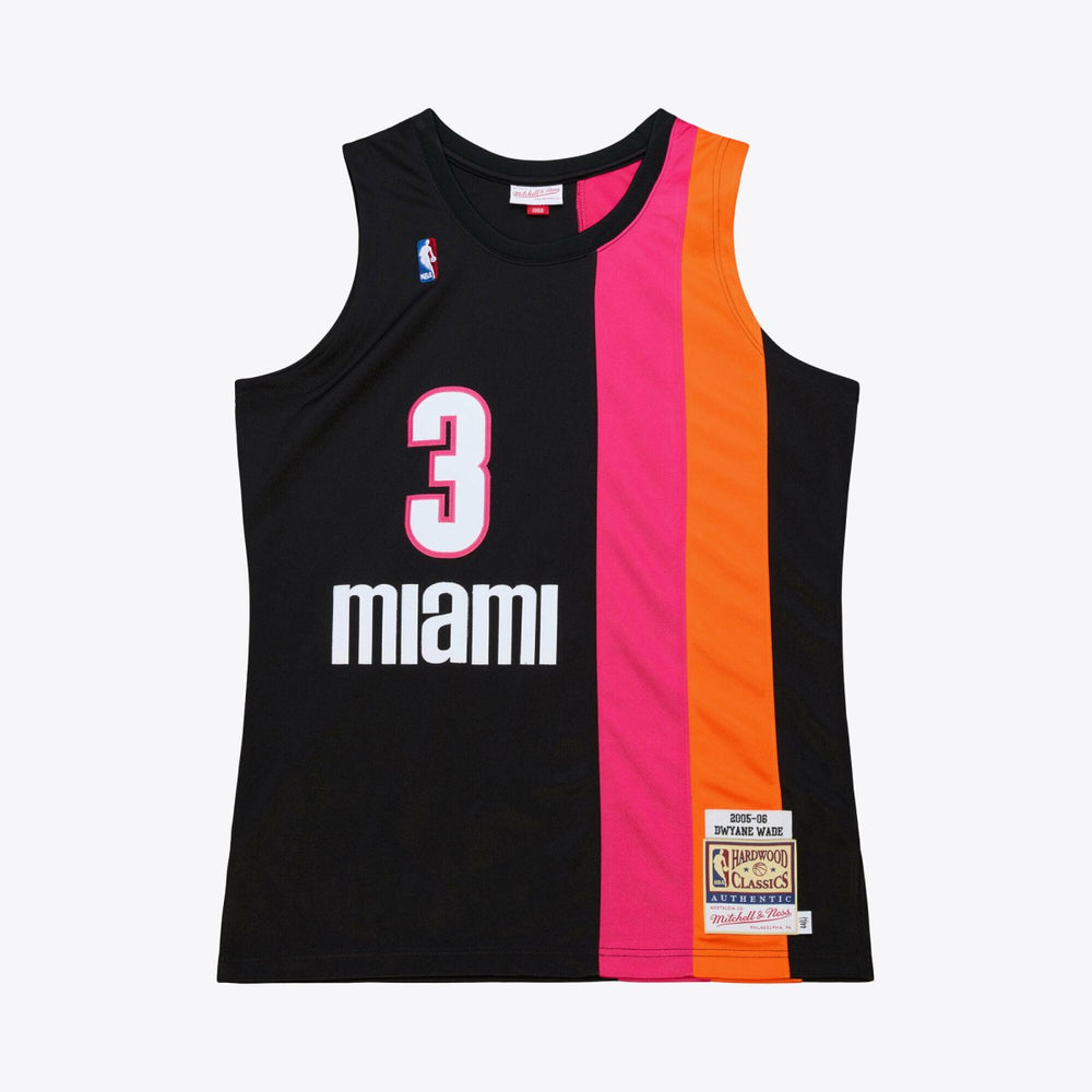 Dwyane Wade Miami Heat 2005-06 Hardwood Classics Authentic Jersey Black - Mitchell & Ness