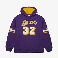 Magic Johnson Los Angeles Lakers Name & Number Hoodie Purple - Mitchell & Ness