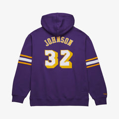 Magic Johnson Los Angeles Lakers Name & Number Hoodie Purple - Mitchell & Ness
