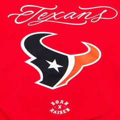 Houston Texans Born x Raised Unisex Fine Line Hoodie - Red Hoodies