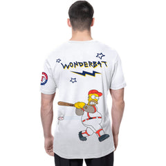 Texas Rangers New Era MLB x Simpsons Homer Wonderbat T-Shirt - White T-shirts