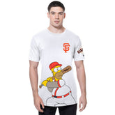 San Francisco Giants New Era MLB x Simpsons Homer Wunderbat SS Tee - White