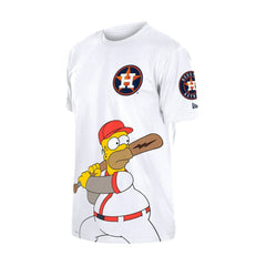 Houston Astros New Era MLB x Simpsons Homer Wonderbat T-Shirt - White T-shirts