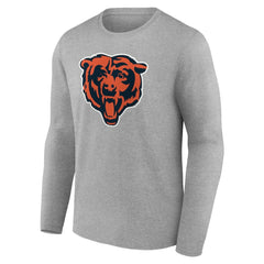 Chicago Bears Team Authentic Personalized Name & Number Long Sleeve T-Shirt - Gray T-shirts