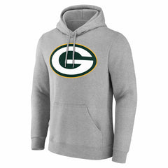 Green Bay Packers Team Authentic Personalized Name & Number Hoodie - Gray Hoodies