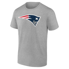 New England Patriots Team Authentic Personalized Name & Number T-Shirt - Gray T-shirts