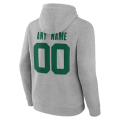 New York Jets Team Authentic Personalized Name & Number Hoodie - Gray Hoodies