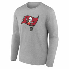 Tampa Bay Buccaneers Team Authentic Personalized Name & Number Long Sleeve T-Shirt - Gray T-shirts
