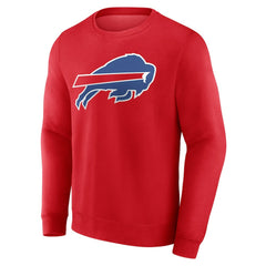 Buffalo Bills Team Authentic Personalized Name & Number Sweatshirt - Red Sweatshirts