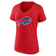 Buffalo Bills Women's Team Authentic Personalized Name & Number V-Neck T-Shirt - Red T-shirts