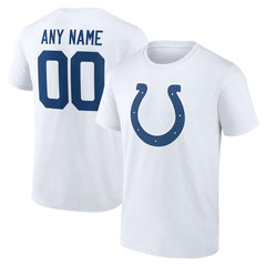 Indianapolis Colts Team Authentic Personalized Name & Number T-Shirt - White T-shirts