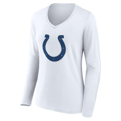 Indianapolis Colts Women's Team Authentic Personalized Name & Number Long Sleeve V-Neck T-Shirt - White T-shirts