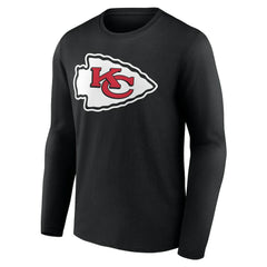 Kansas City Chiefs Team Authentic Personalized Name & Number Long Sleeve T-Shirt - Black T-shirts