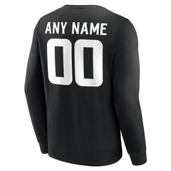 Minnesota Vikings Team Authentic Personalized Name & Number Sweatshirt - Black Sweatshirts