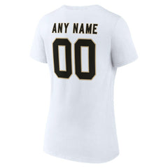 New Orleans Saints Women's Team Authentic Personalized Name & Number V-Neck T-Shirt - White T-shirts