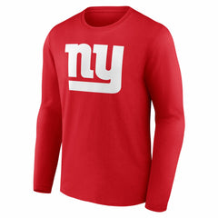 New York Giants Team Authentic Personalized Name & Number Long Sleeve T-Shirt - Red T-shirts