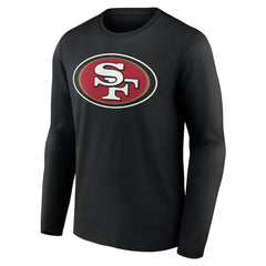 San Francisco 49ers Team Authentic Personalized Name & Number Long Sleeve T-Shirt - Black T-shirts