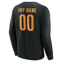 Washington Commanders Team Authentic Personalized Name & Number Sweatshirt - Black Sweatshirts