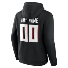 Atlanta Falcons Team Authentic Personalized Name & Number Hoodie - Black Hoodies