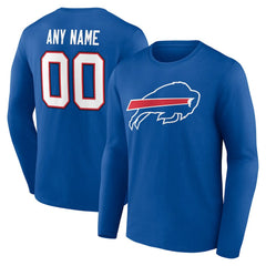 Buffalo Bills Team Authentic Personalized Name & Number Long Sleeve T-Shirt - Royal T-shirts