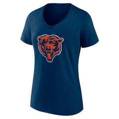 Chicago Bears Women's Team Authentic Personalized Name & Number V-Neck T-Shirt - Navy T-shirts